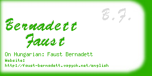 bernadett faust business card